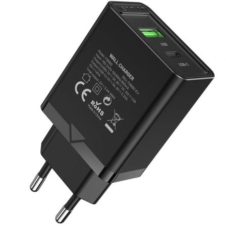 Vention FBBB0-EU Cargador de Pared 20W con Puertos USB-C y USB-A